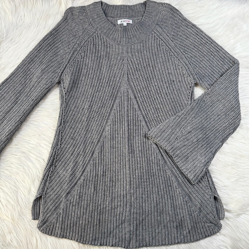 JustFab Ribbed‎ Knit Sweater